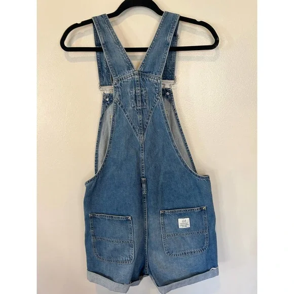 Vintage-like Gap Denim Overall Shorts Women's Size small - Picture 4 of 5